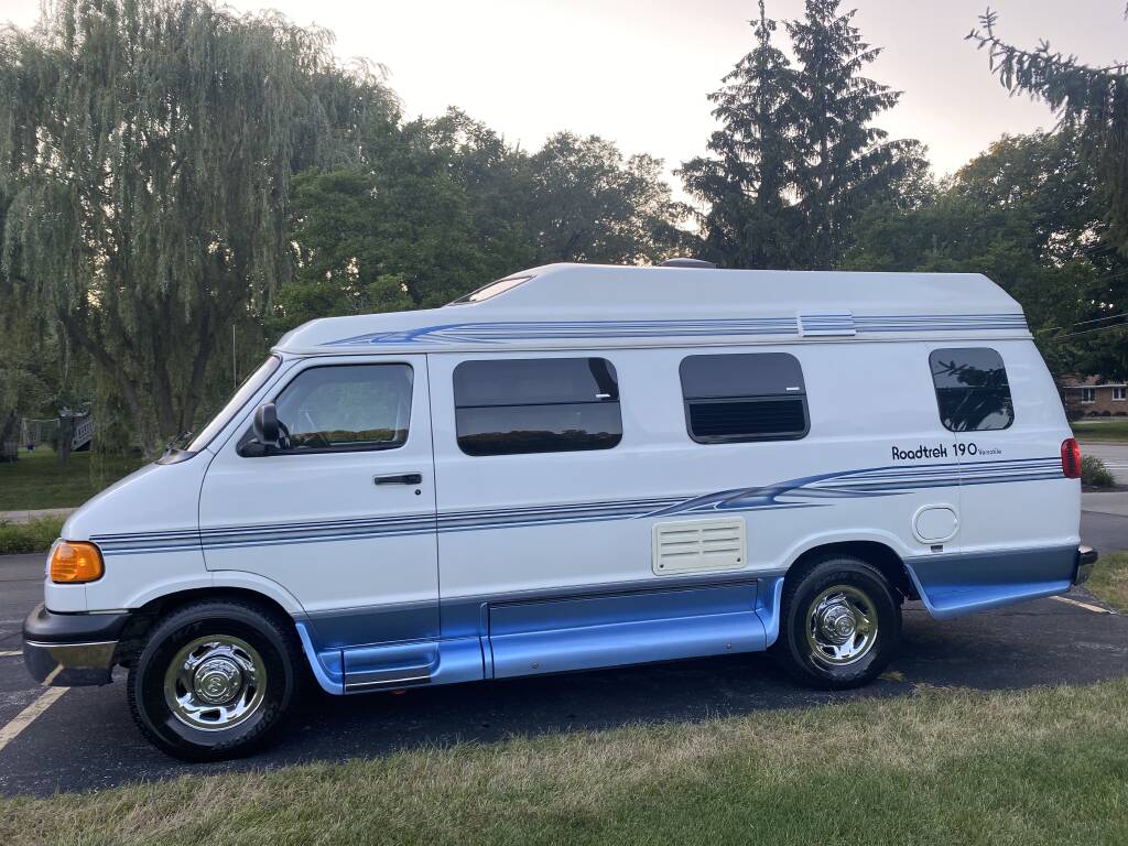 Roadtrek 190 Class B campervan parked from the driver side